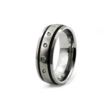 Tungsten Carbide Men's CZ Ring